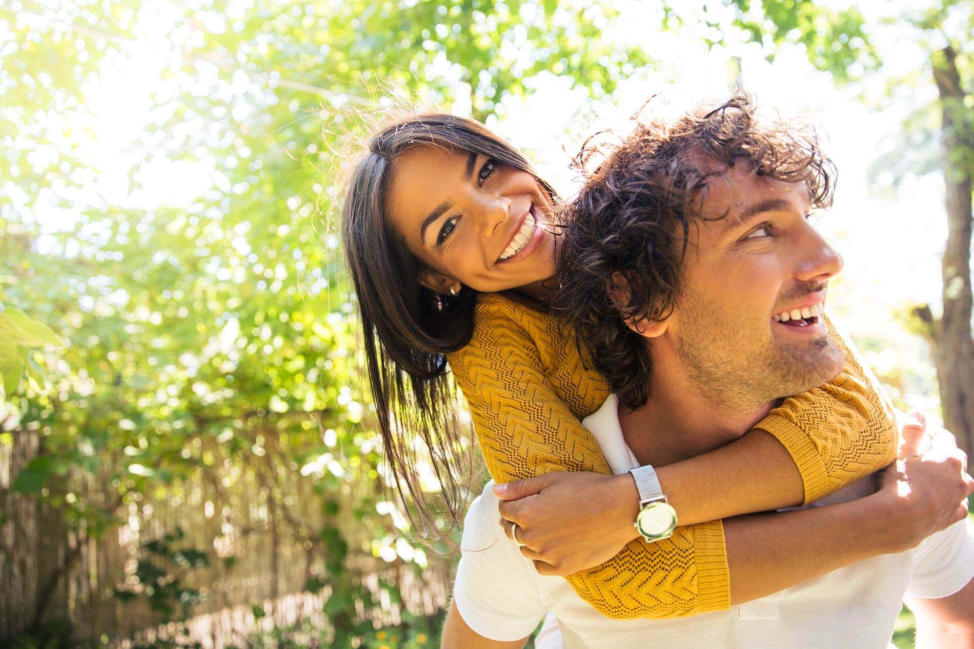 Happy Couple Embracing