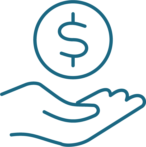 Hand With Dollar Sign Icon