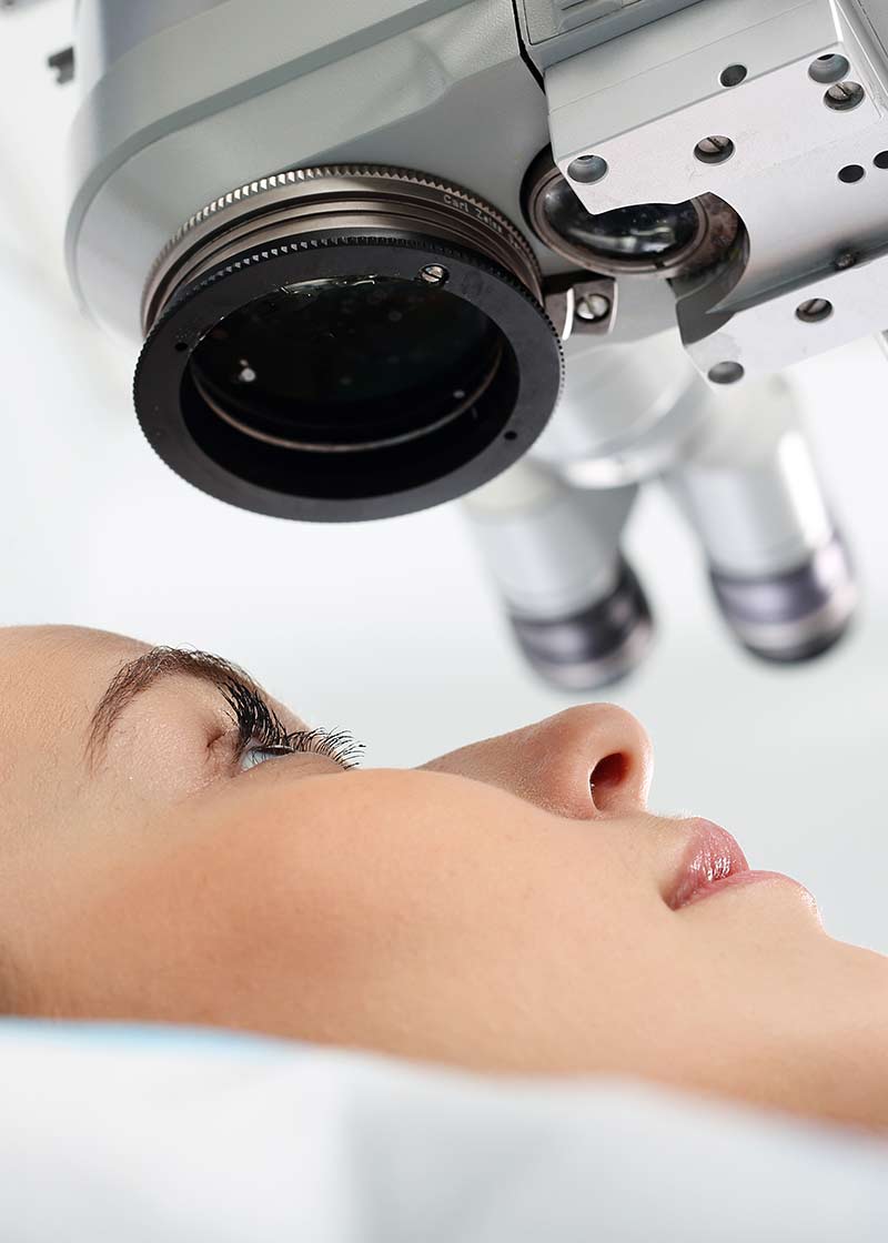 Closeup of a Woman About to Have LASIK Surgery